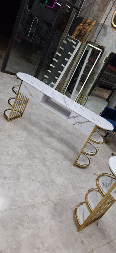 میز ناخن دو نفره ای دو طرف استند
