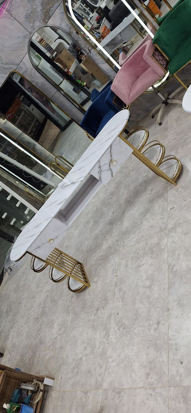 میز ناخن دو نفره ای دو طرف استند