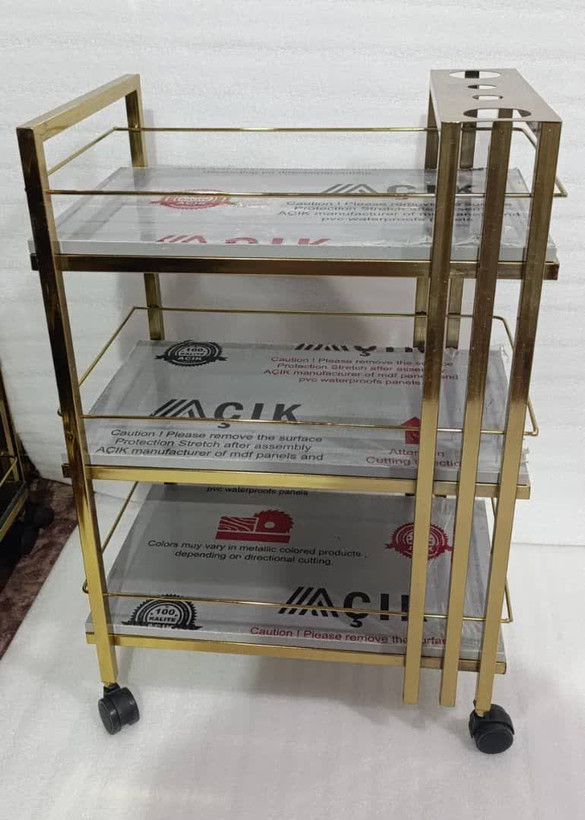 ترولی آرایشگاهی سه خط جای سشوآر دار