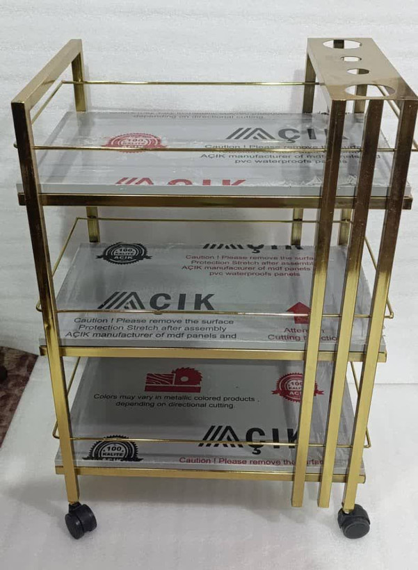 ترولی آرایشگاهی سه خط جای سشوآر دار