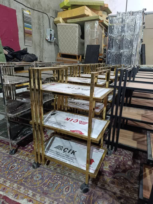 ترولی آرایشگاهی سه خط جای سشوآر دار