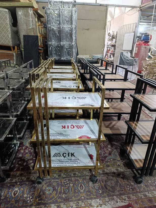 ترولی آرایشگاهی سه خط جای سشوآر دار