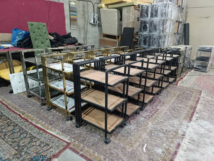 ترولی آرایشگاهی سه خط جای سشوآر دار